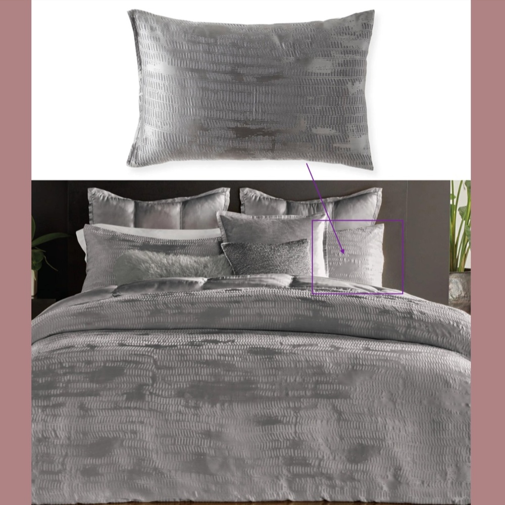 NIB $165 [ 1‎ Standard/Queen Sham ] Donna Karan Vapor Collection Grey - Picture 13 of 13